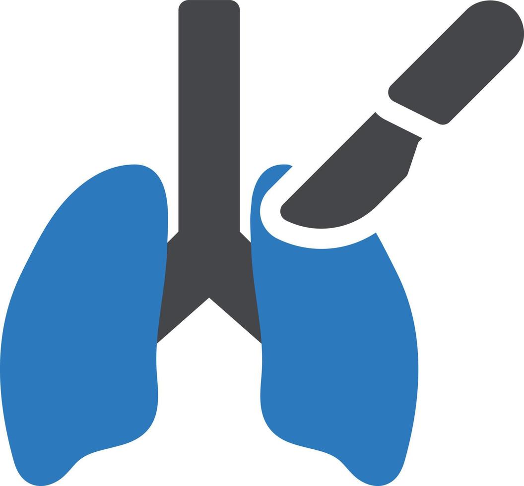 ilustración vectorial de cirugía pulmonar en un fondo. símbolos de calidad premium. iconos vectoriales para concepto y diseño gráfico. vector