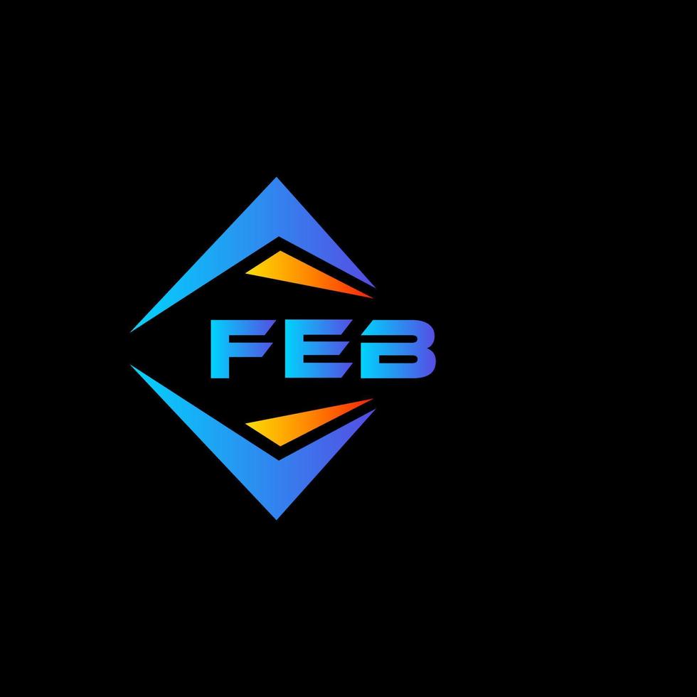 diseño de logotipo de tecnología abstracta de febrero sobre fondo blanco. concepto de logotipo de letra de iniciales creativas de febrero. vector