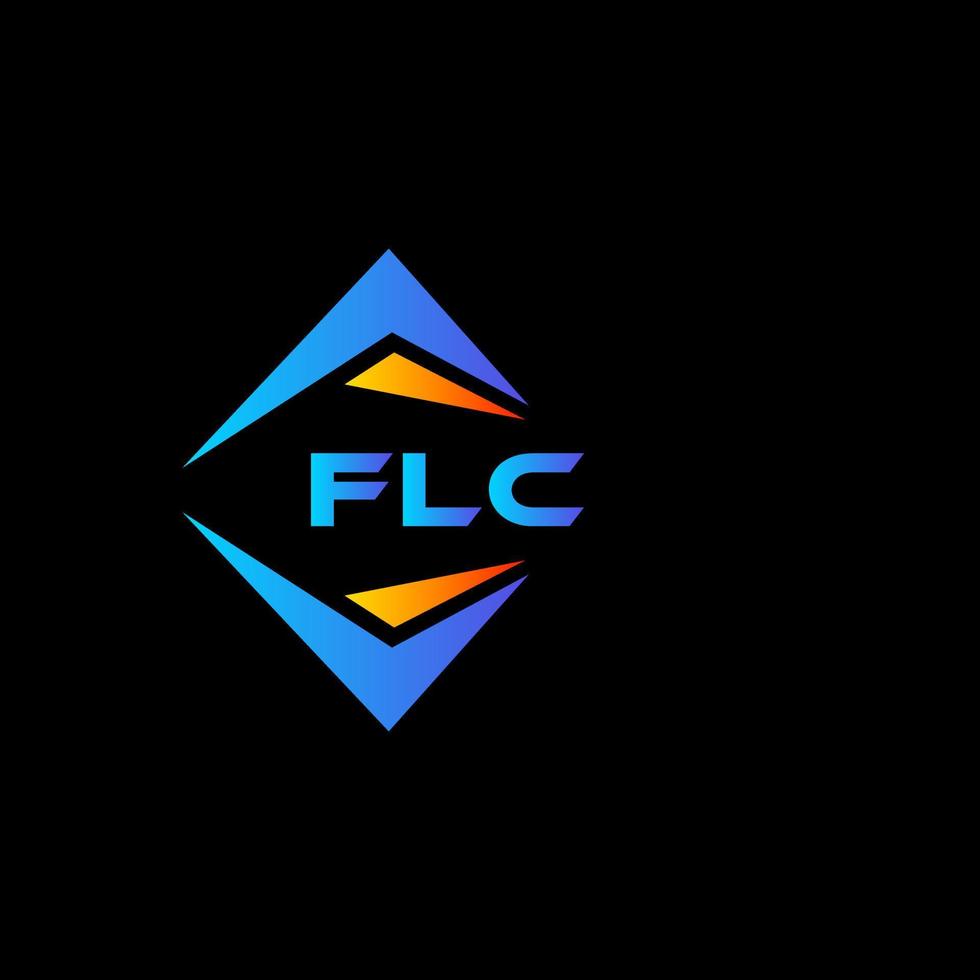 diseño de logotipo de tecnología abstracta flc sobre fondo negro. concepto de logotipo de letra de iniciales creativas de flc. vector