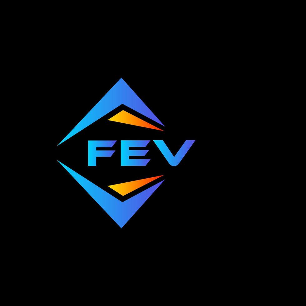 fev diseño de logotipo de tecnología abstracta sobre fondo blanco. concepto de logotipo de letra inicial creativa fev. vector