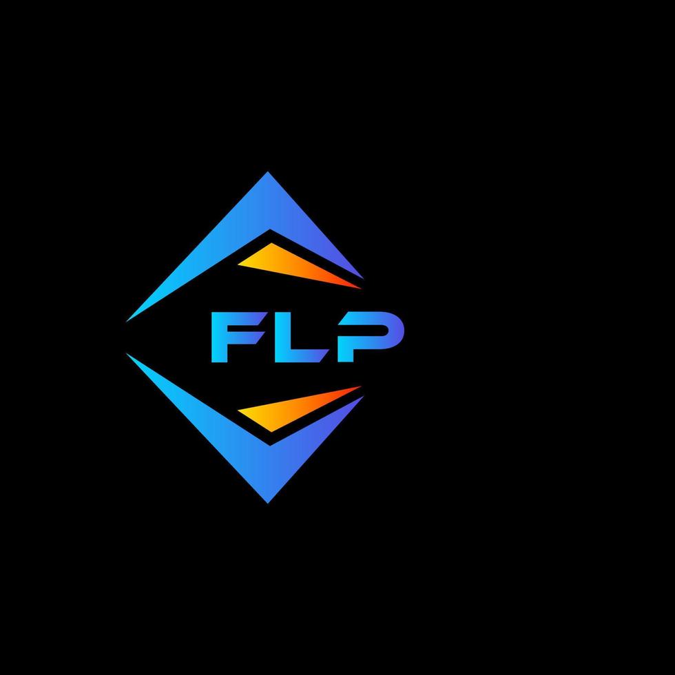 FLP abstract technology logo design on Black background. FLP creative initials letter logo concept. vector