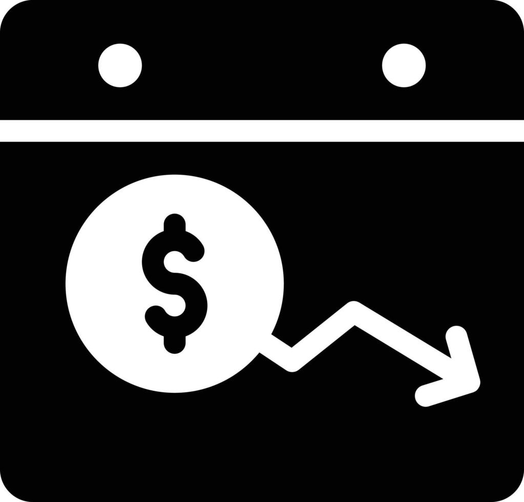 página web dólar abajo ilustración vectorial en un fondo. símbolos de calidad premium. iconos vectoriales para concepto y diseño gráfico. vector