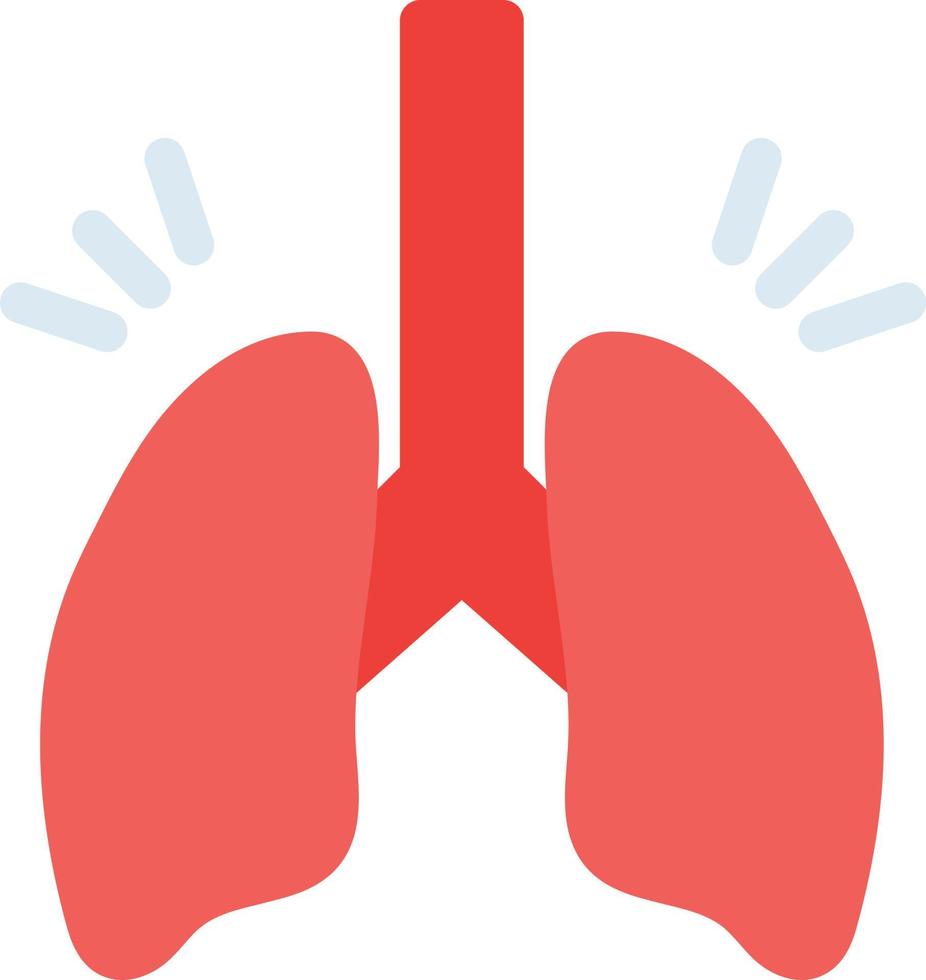 ilustración de vector de dolor de pulmones en un fondo. símbolos de calidad premium. iconos vectoriales para concepto y diseño gráfico.