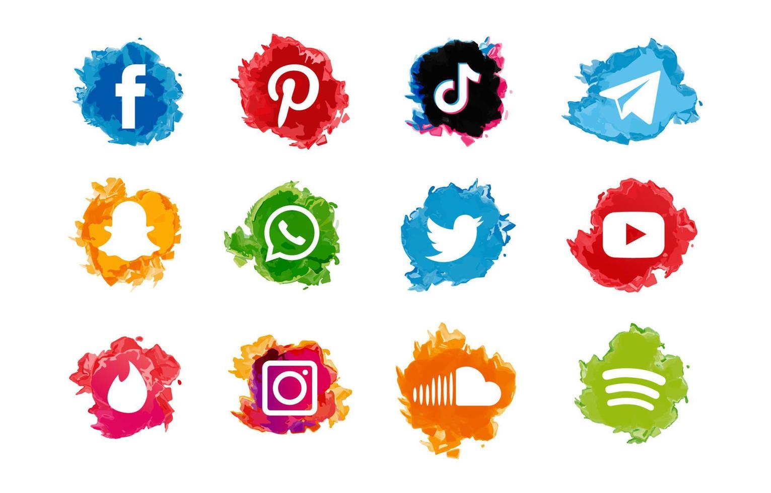 logotipo de redes sociales móviles vector
