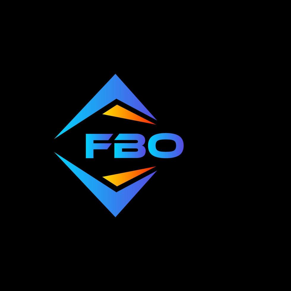 diseño de logotipo de tecnología abstracta fbo sobre fondo blanco. concepto de logotipo de letra inicial creativa fbo. vector