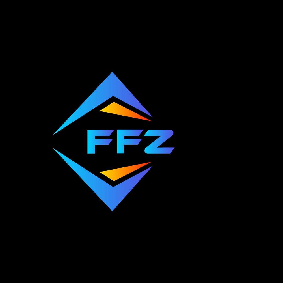 Diseño de logotipo de tecnología abstracta ffz sobre fondo blanco. Concepto de logotipo de letra de iniciales creativas ffz. vector