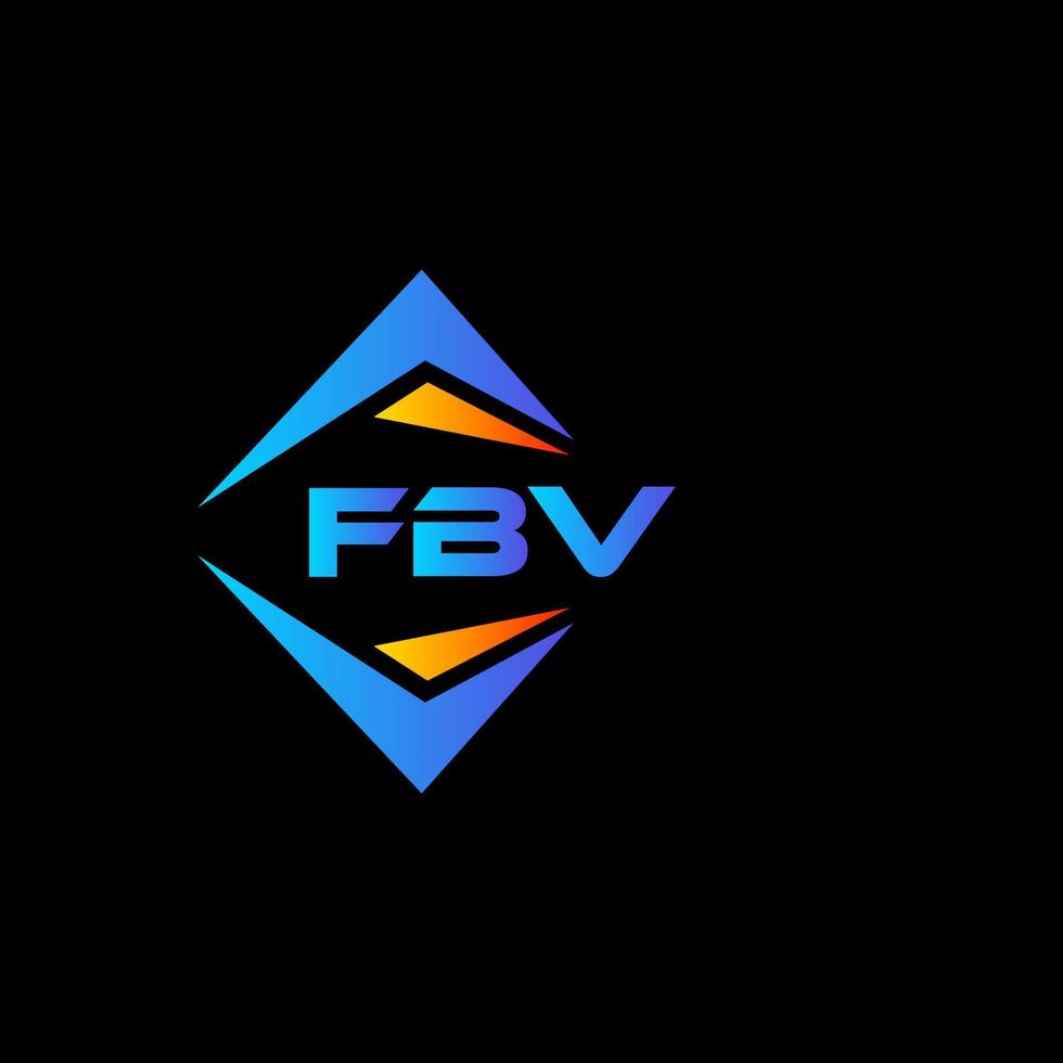 diseño de logotipo de tecnología abstracta fbv sobre fondo blanco. concepto de logotipo de letra de iniciales creativas fbv. vector