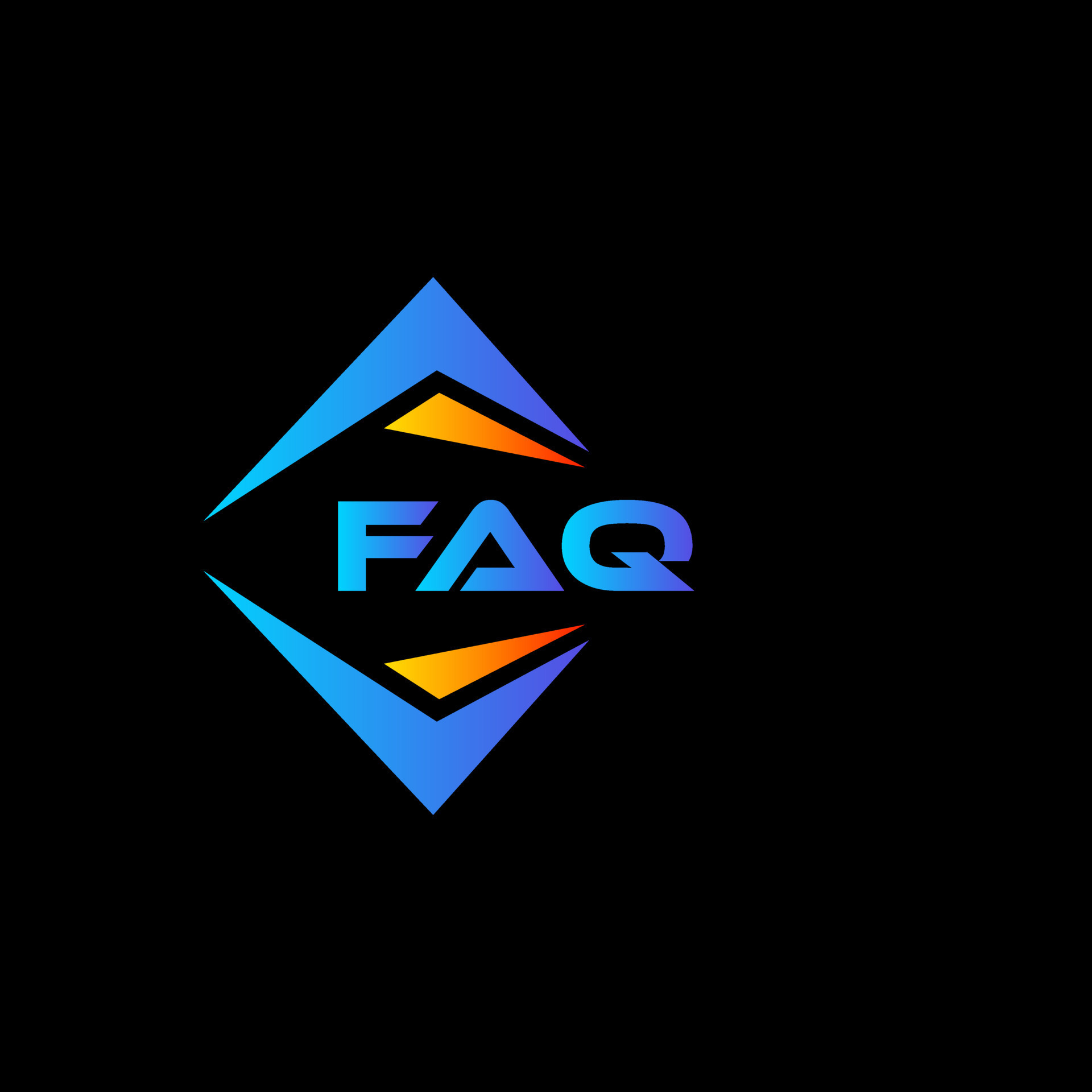 FAQ abstract technology logo design on white background. FAQ creative ...