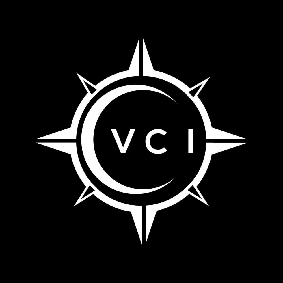 VCI abstract technology logo design on Black background. VCI creative initials letter logo concept. vector