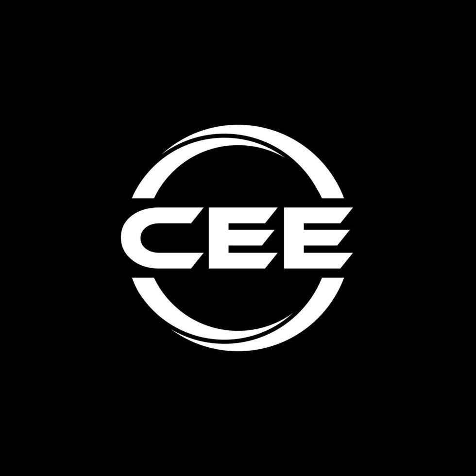CEE letter logo design in illustration. Vector logo, calligraphy designs for logo, Poster, Invitation, etc.