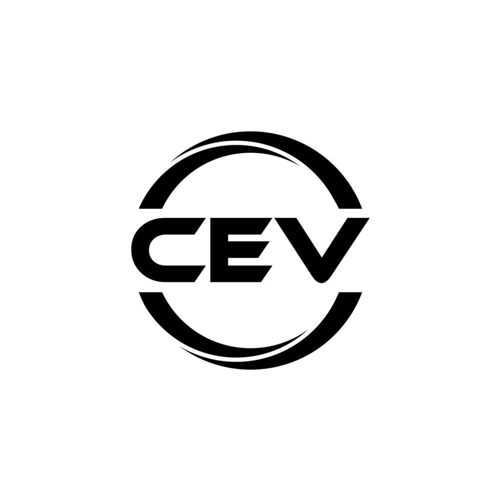 diseño del logotipo de la letra cev en la ilustración. logotipo vectorial, diseños de caligrafía para logotipo, afiche, invitación, etc. vector