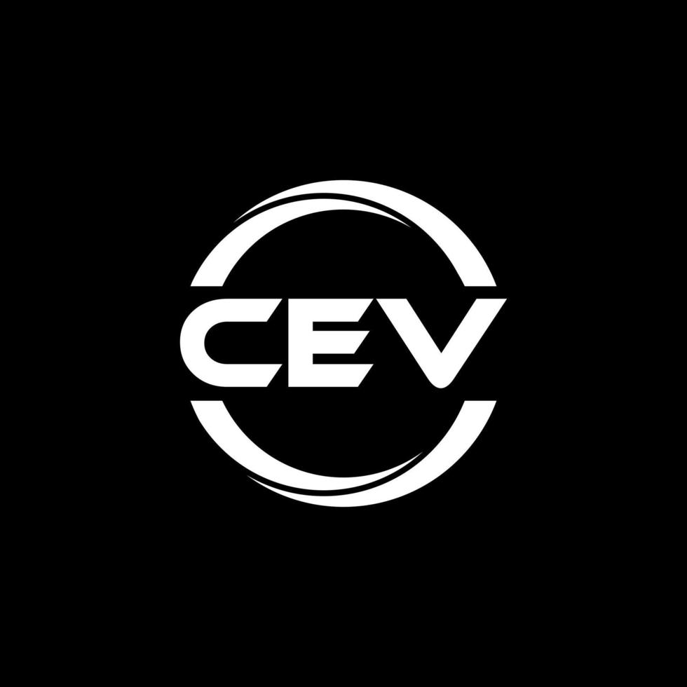 diseño del logotipo de la letra cev en la ilustración. logotipo vectorial, diseños de caligrafía para logotipo, afiche, invitación, etc. vector