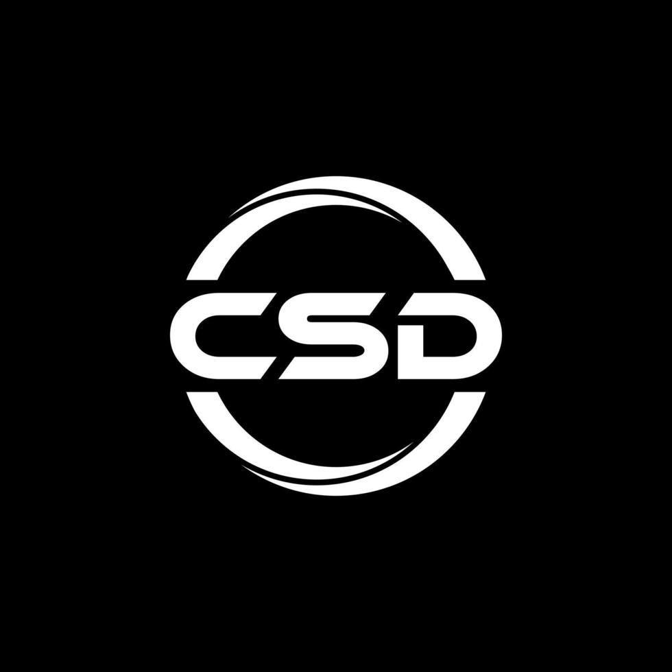 diseño del logotipo de la letra csd en la ilustración. logotipo vectorial, diseños de caligrafía para logotipo, afiche, invitación, etc. vector