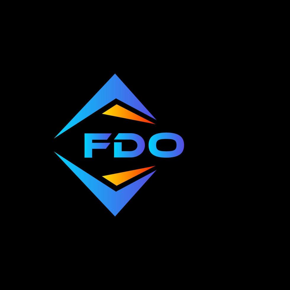 diseño de logotipo de tecnología abstracta fdo sobre fondo blanco. concepto de logotipo de letra de iniciales creativas fdo. vector