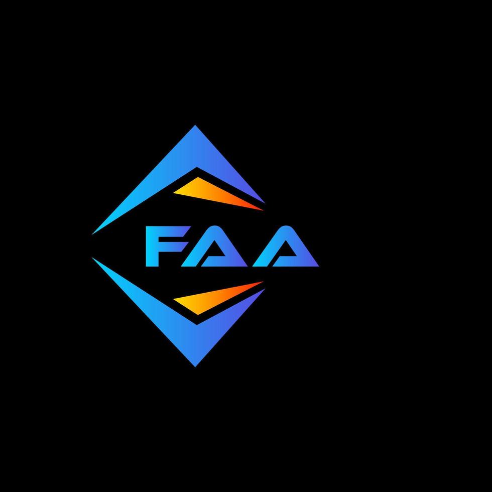 diseño de logotipo de tecnología abstracta faa sobre fondo blanco. concepto de logotipo de letra de iniciales creativas faa. vector