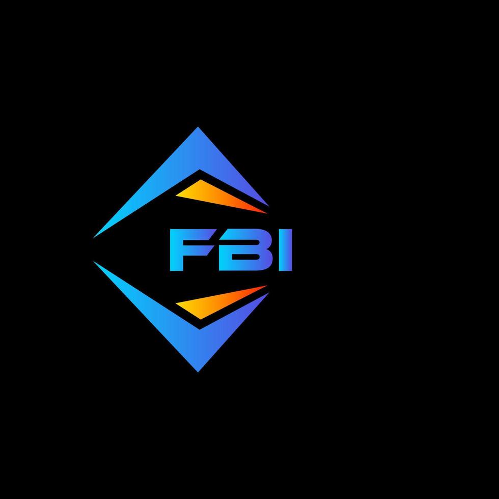 diseño de logotipo de tecnología abstracta fbi sobre fondo blanco. concepto del logotipo de la letra de las iniciales creativas del fbi. vector