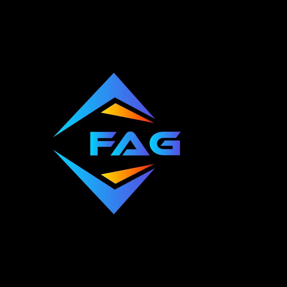 diseño de logotipo de tecnología abstracta fag sobre fondo blanco. concepto de logotipo de letra de iniciales creativas fag. vector