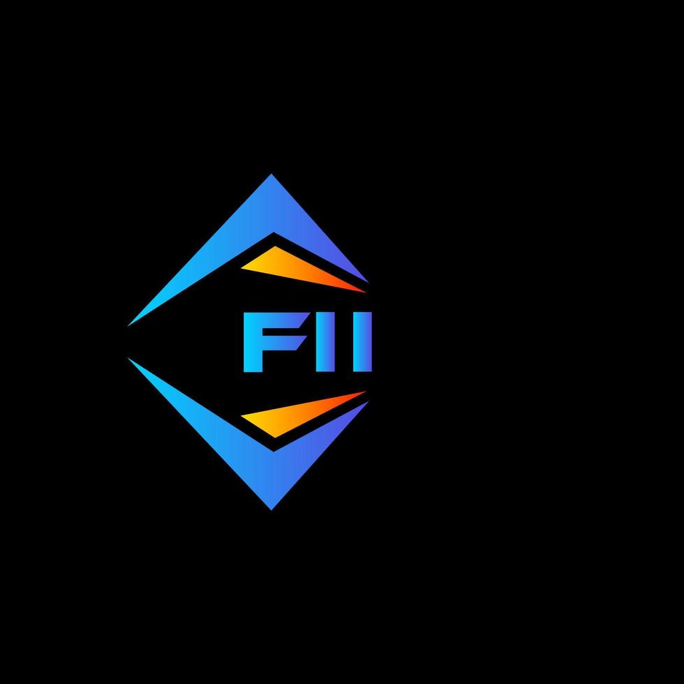 fii diseño de logotipo de tecnología abstracta sobre fondo blanco. concepto de logotipo de letra de iniciales creativas fii. vector