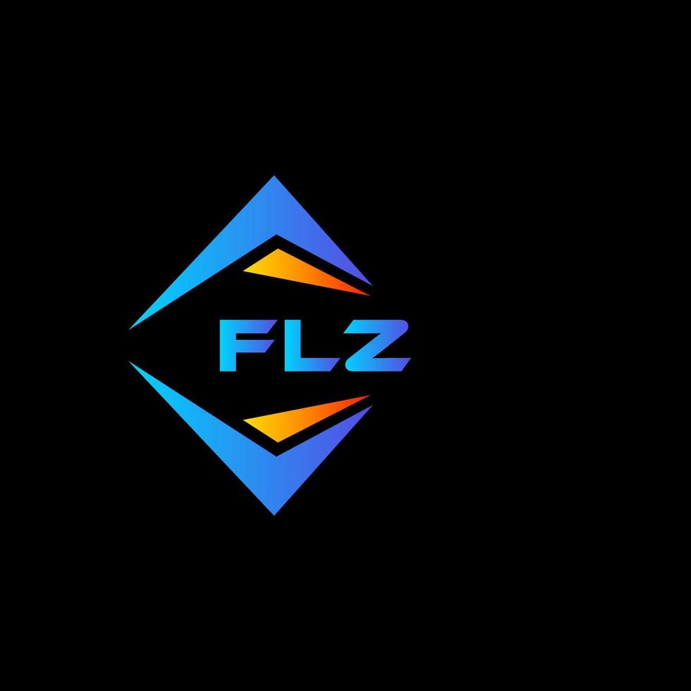 FLZ abstract technology logo design on Black background. FLZ creative initials letter logo concept. vector