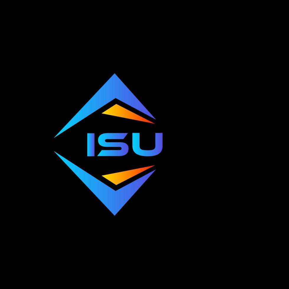 isu diseño de logotipo de tecnología abstracta sobre fondo blanco. concepto de logotipo de letra de iniciales creativas isu. vector