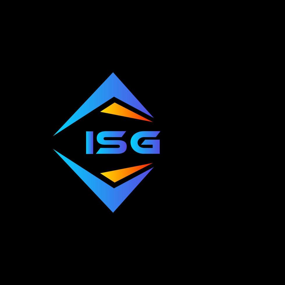 ISG abstract technology logo design on white background. ISG creative