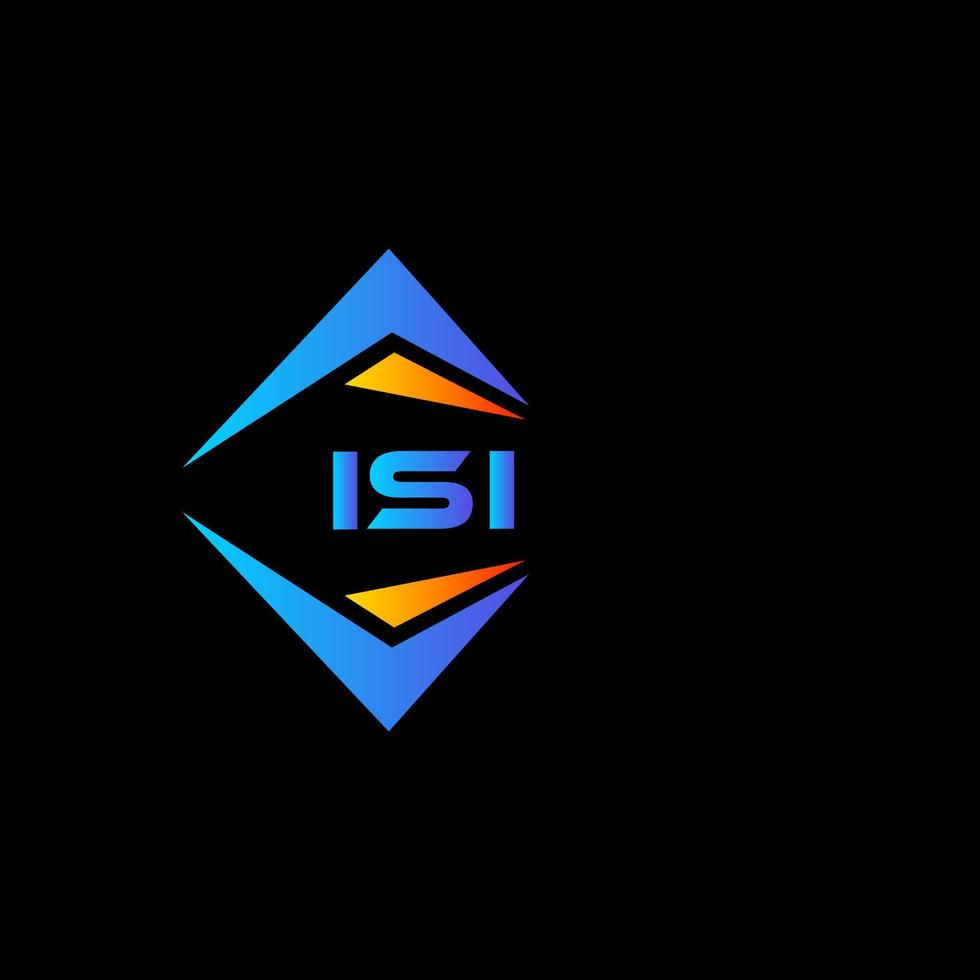 ISI abstract technology logo design on white background. ISI creative initials letter logo concept. vector