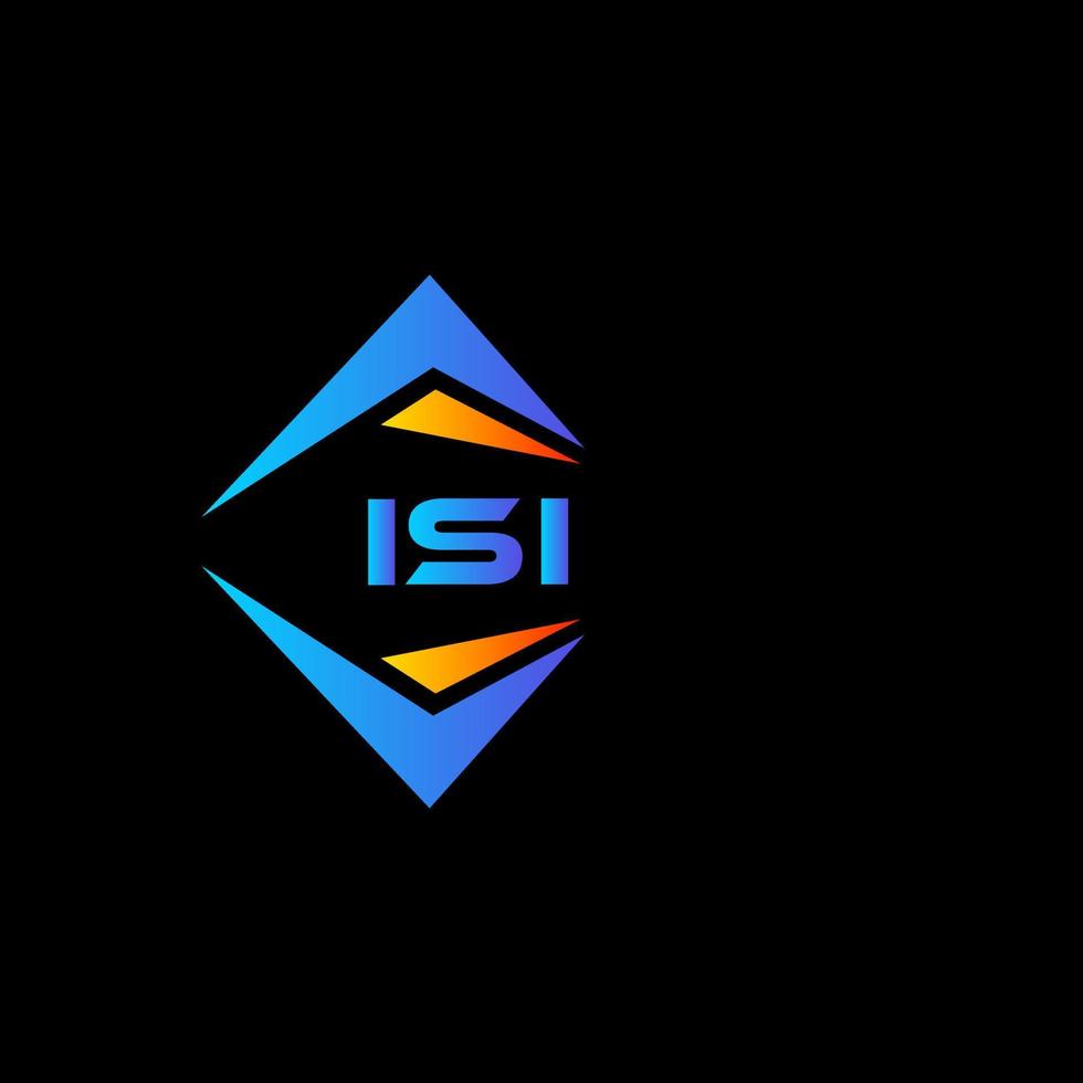 ISI abstract technology logo design on white background. ISI creative initials letter logo concept. vector