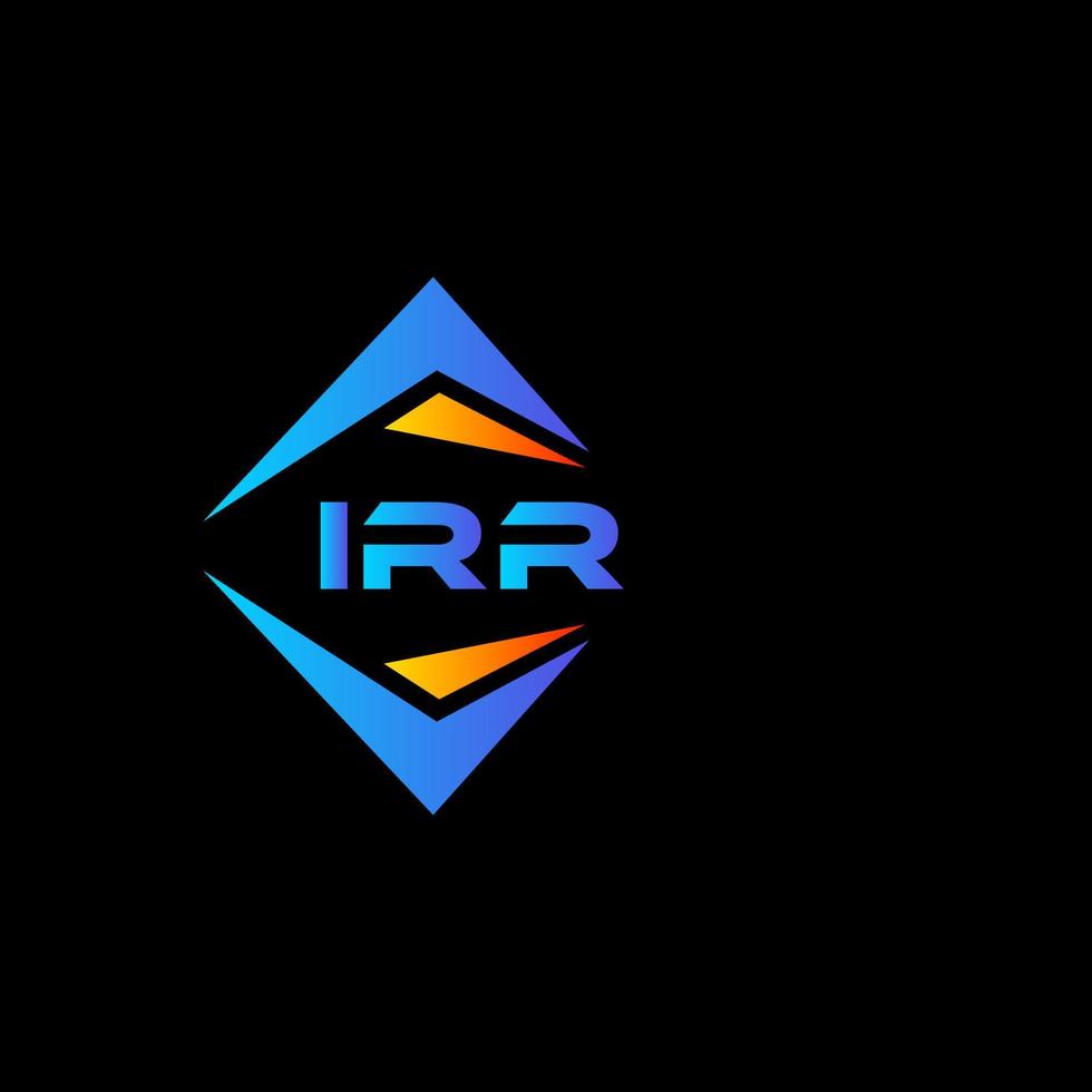 irr diseño de logotipo de tecnología abstracta sobre fondo blanco. concepto de logotipo de letra de iniciales creativas irr. vector