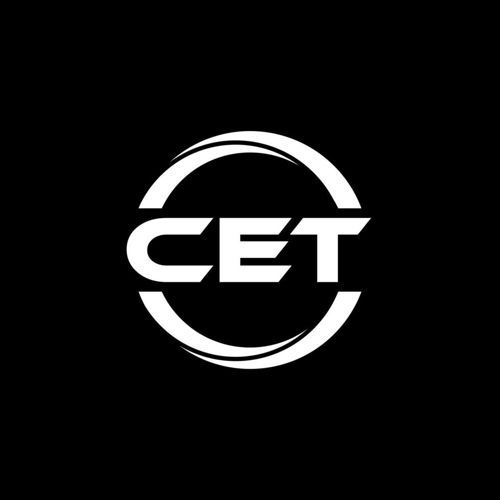 CET letter logo design in illustration. Vector logo, calligraphy designs for logo, Poster, Invitation, etc.