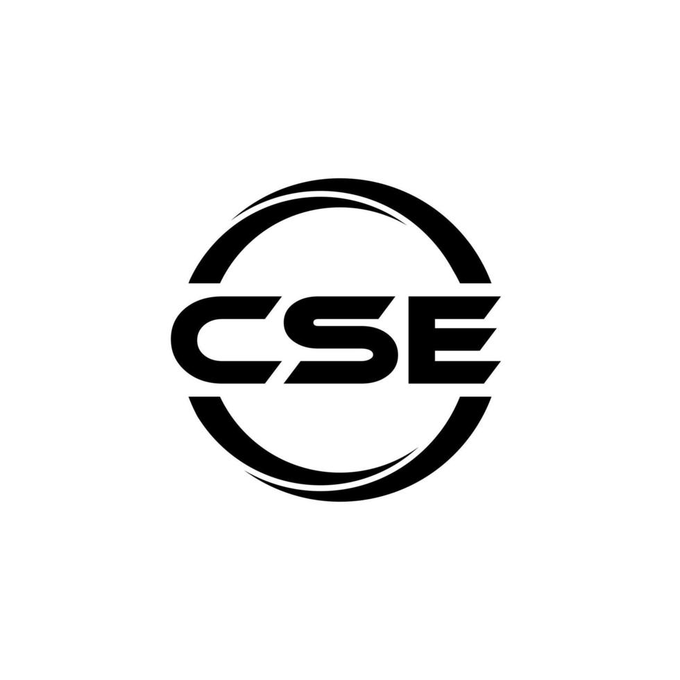 CSE letter logo design in illustration. Vector logo, calligraphy designs for logo, Poster, Invitation, etc.