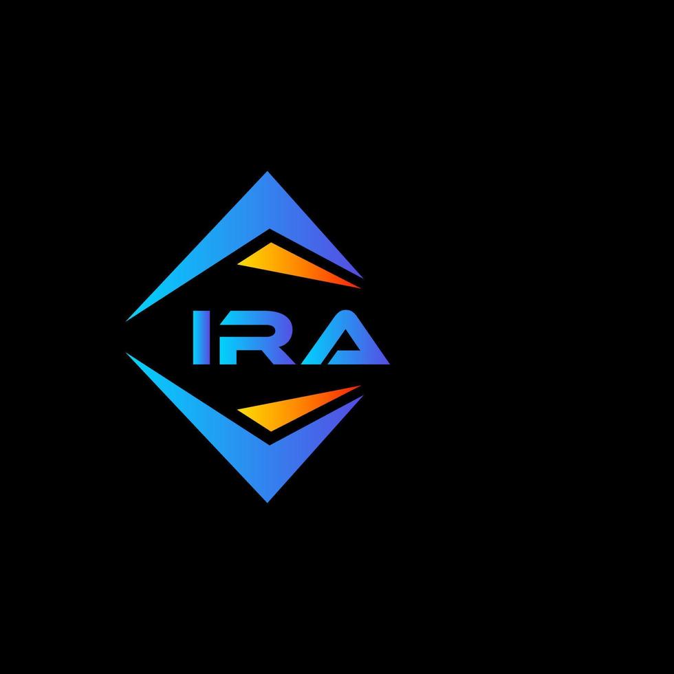 diseño de logotipo de tecnología abstracta de ira sobre fondo blanco. concepto de logotipo de letra de iniciales creativas de ira. vector