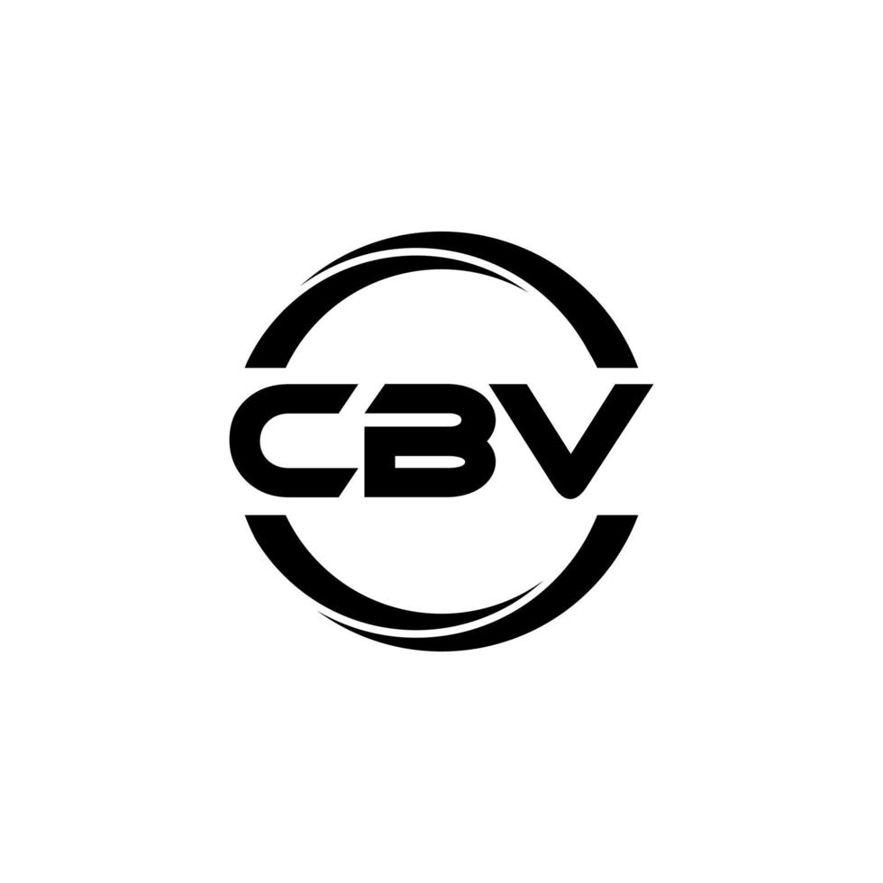 CBV letter logo design in illustration. Vector logo, calligraphy designs for logo, Poster, Invitation, etc.