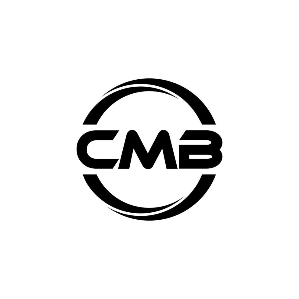 CMB letter logo design in illustration. Vector logo, calligraphy designs for logo, Poster, Invitation, etc.