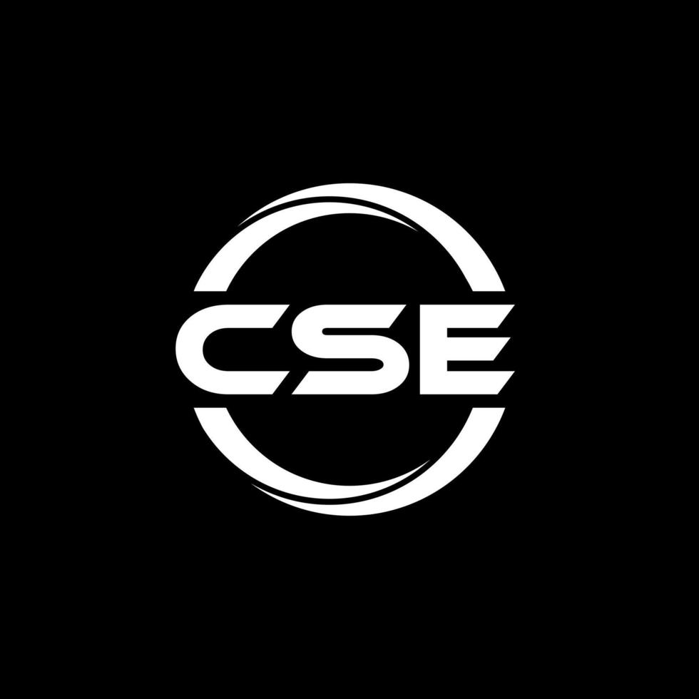 CSE letter logo design in illustration. Vector logo, calligraphy designs for logo, Poster, Invitation, etc.