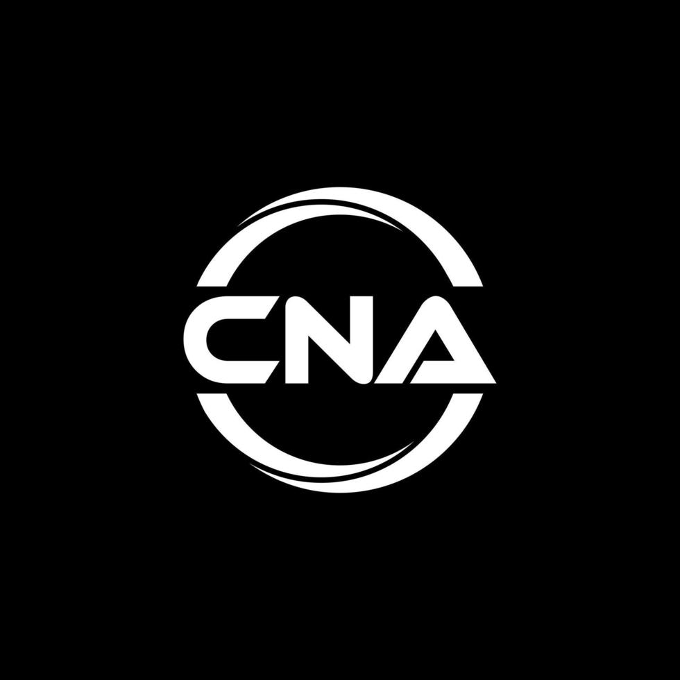 diseño del logotipo de la letra cna en la ilustración. logotipo vectorial, diseños de caligrafía para logotipo, afiche, invitación, etc. vector