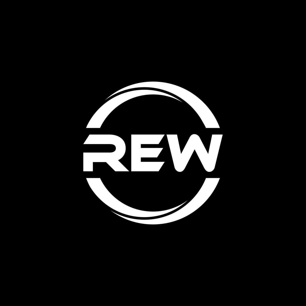 diseño de logotipo de letra rew en ilustración. logotipo vectorial, diseños de caligrafía para logotipo, afiche, invitación, etc. vector