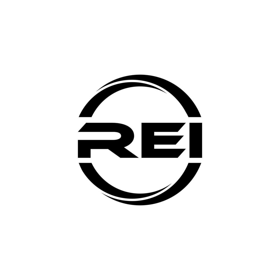 diseño del logotipo de la letra rei en la ilustración. logotipo vectorial, diseños de caligrafía para logotipo, afiche, invitación, etc. vector