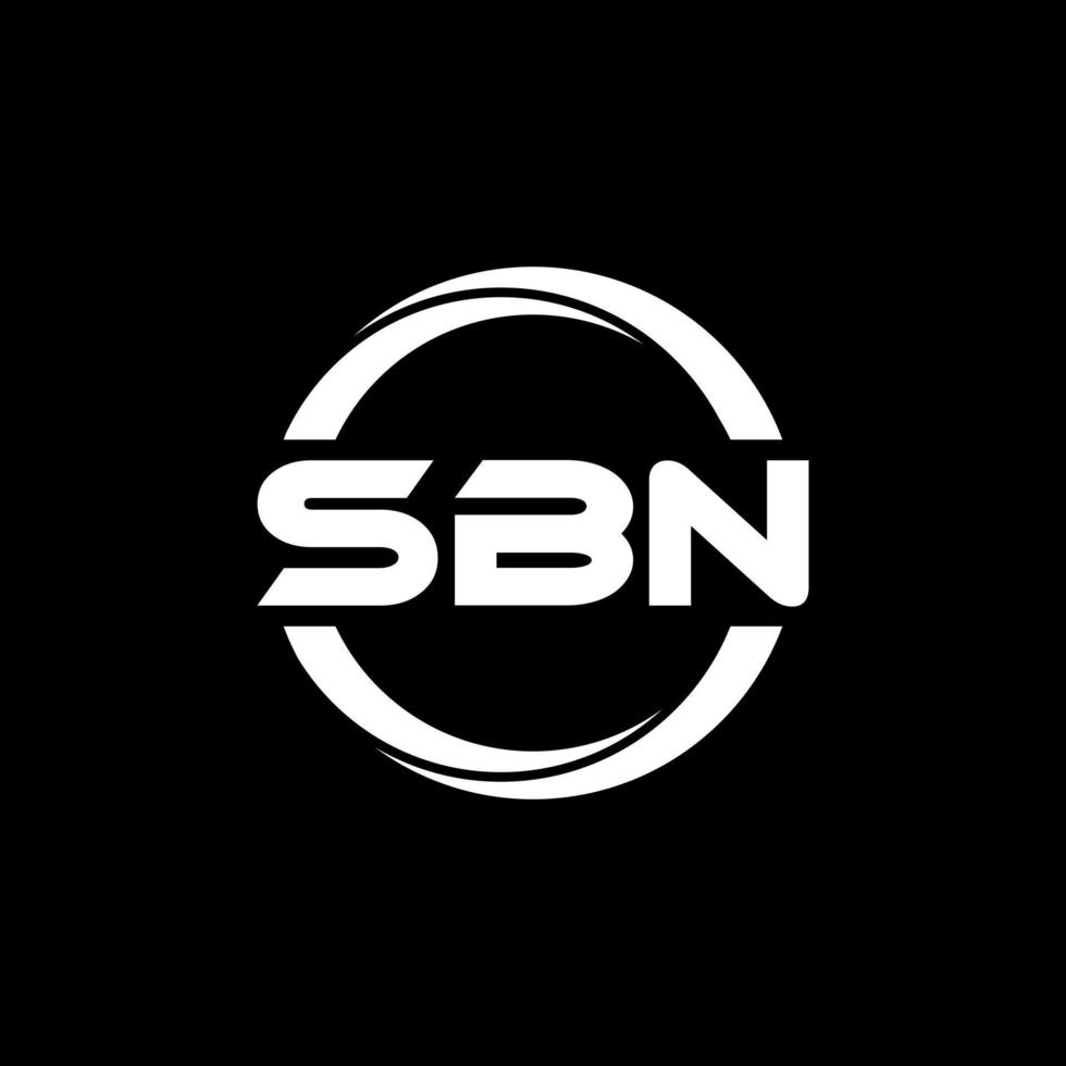 diseño del logotipo de la letra sbn en la ilustración. logotipo vectorial, diseños de caligrafía para logotipo, afiche, invitación, etc. vector