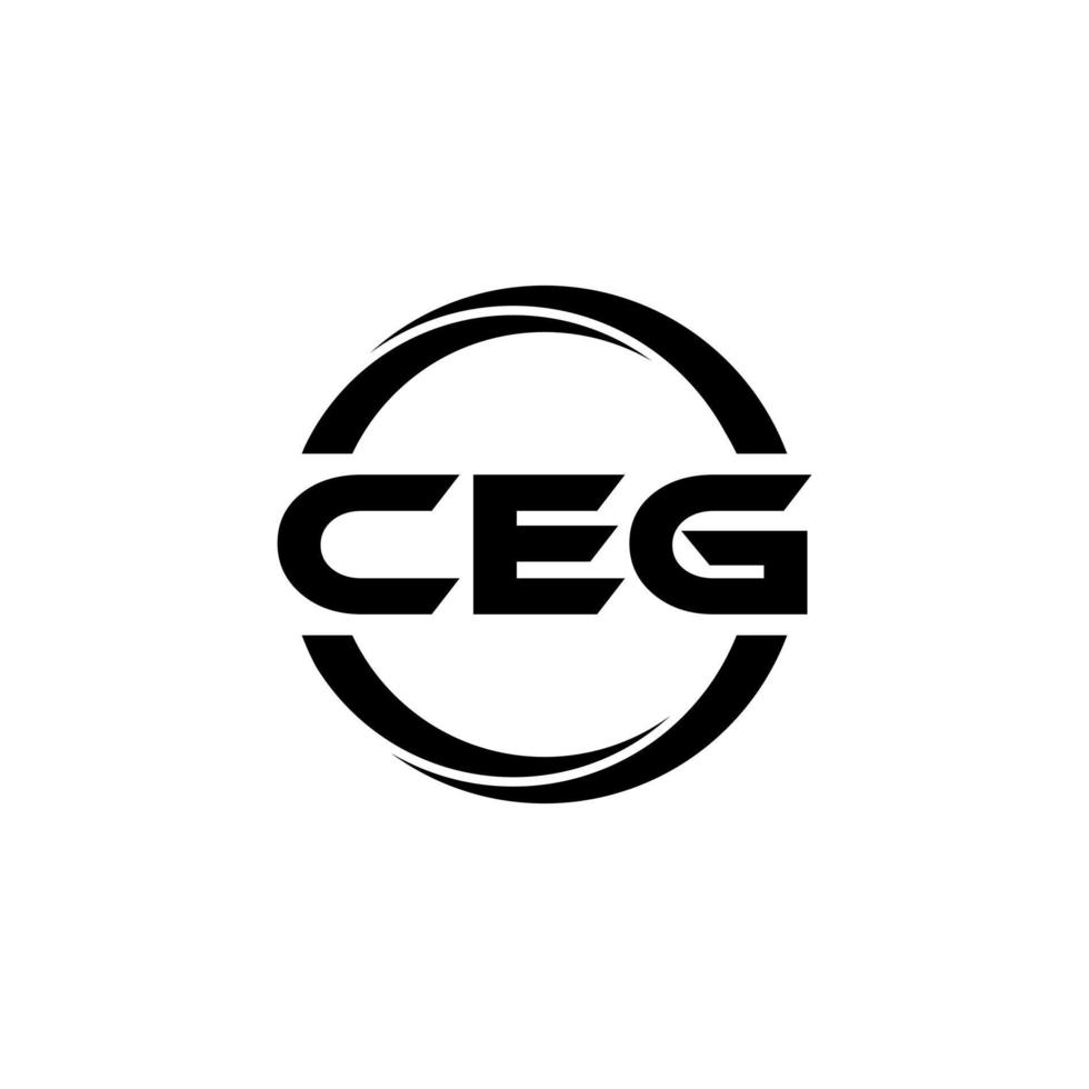 CEG letter logo design in illustration. Vector logo, calligraphy designs for logo, Poster, Invitation, etc.