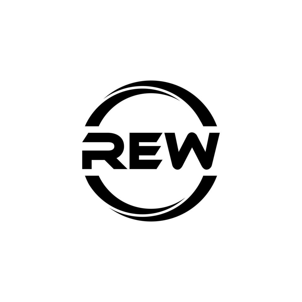 diseño de logotipo de letra rew en ilustración. logotipo vectorial, diseños de caligrafía para logotipo, afiche, invitación, etc. vector