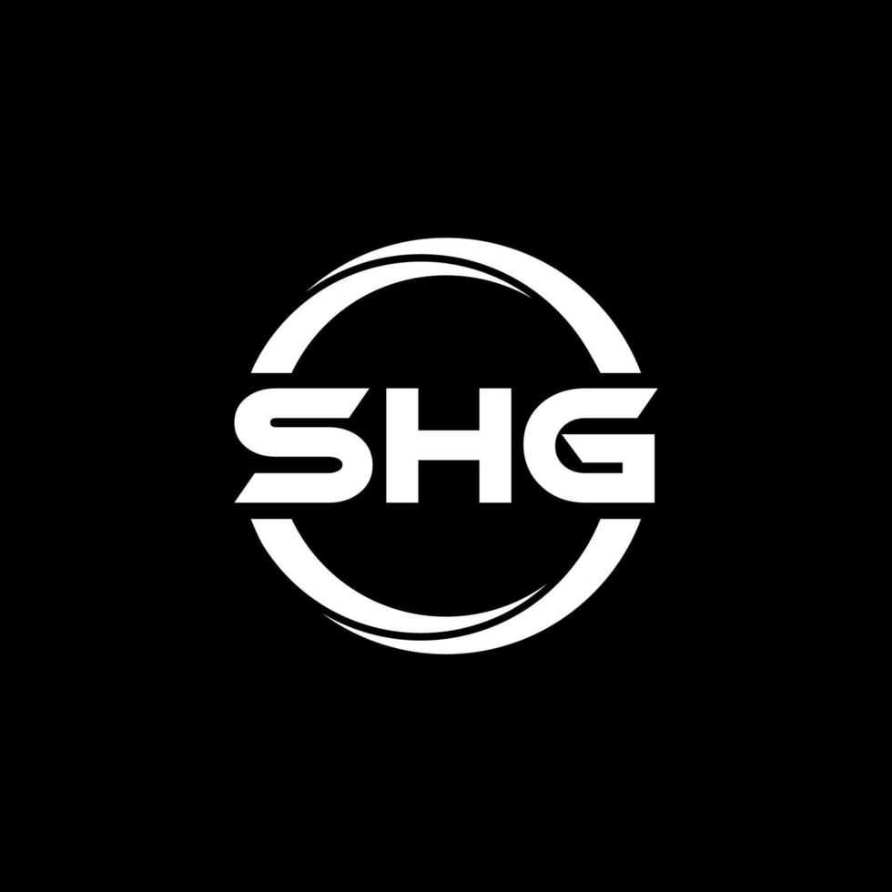 diseño del logotipo de la letra shg en la ilustración. logotipo vectorial, diseños de caligrafía para logotipo, afiche, invitación, etc. vector