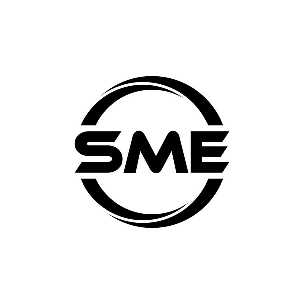 diseño de logotipo de letra sme en ilustración. logotipo vectorial, diseños de caligrafía para logotipo, afiche, invitación, etc. vector