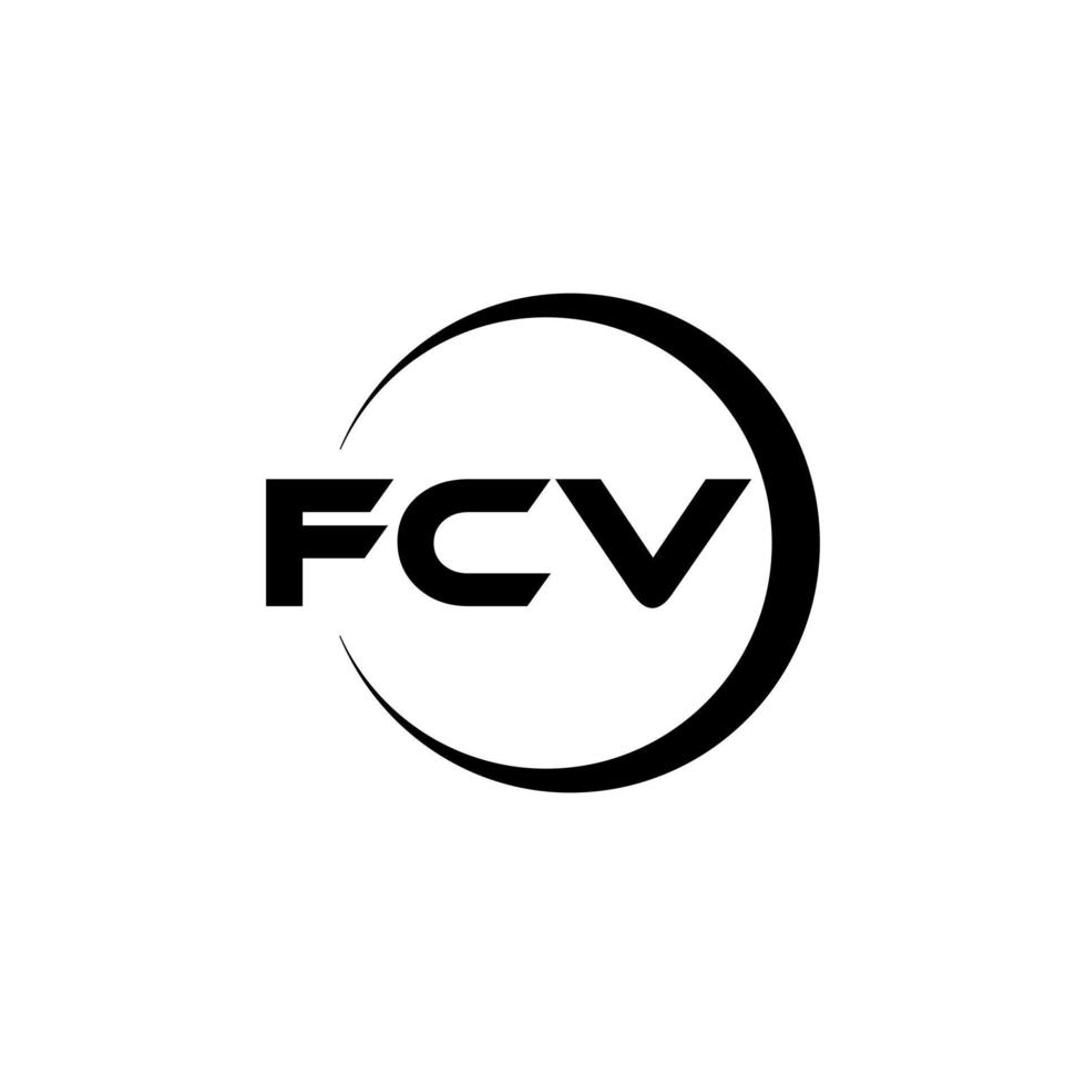 FCV letter logo design in illustration. Vector logo, calligraphy designs for logo, Poster, Invitation, etc.