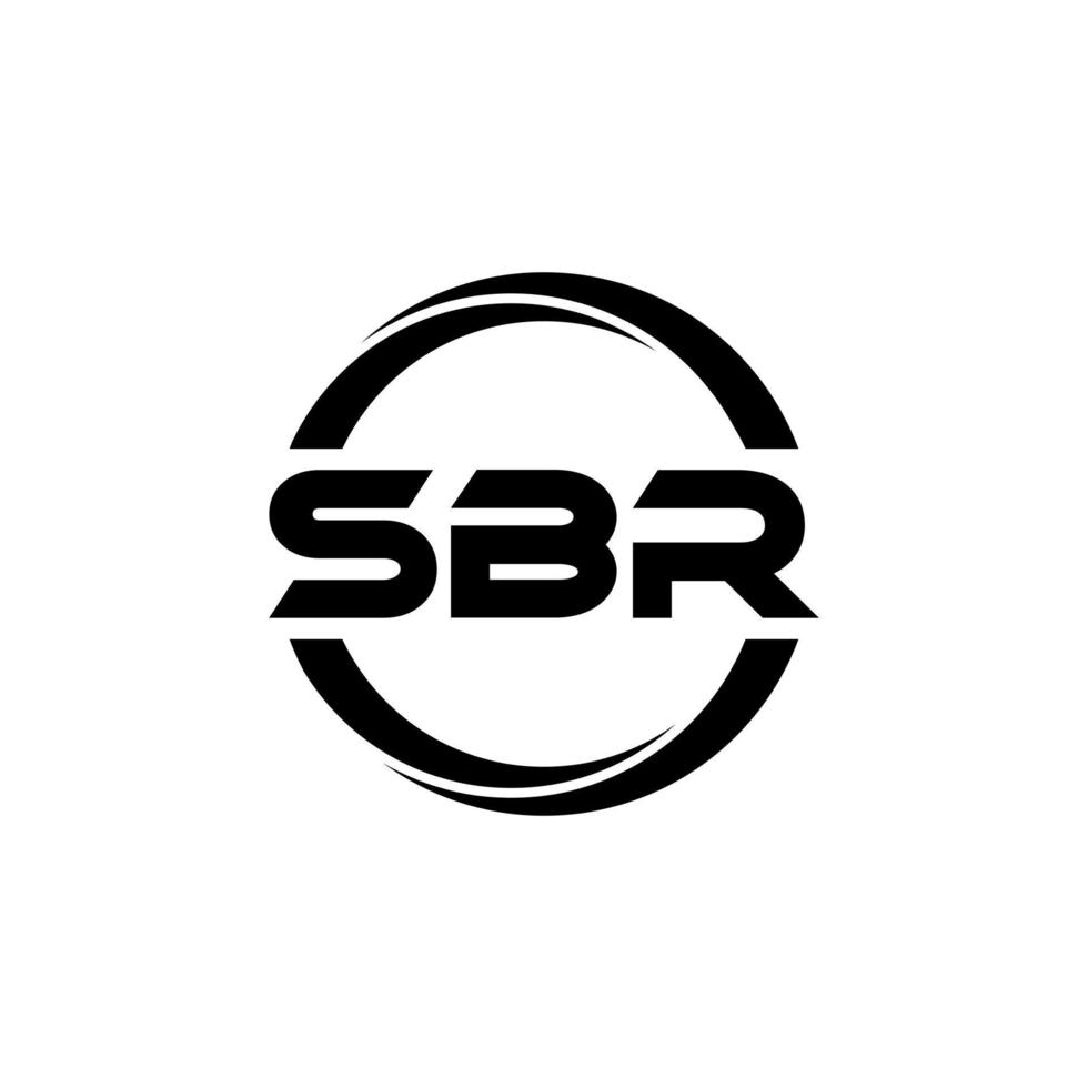 diseño del logotipo de la letra sbr en la ilustración. logotipo vectorial, diseños de caligrafía para logotipo, afiche, invitación, etc. vector