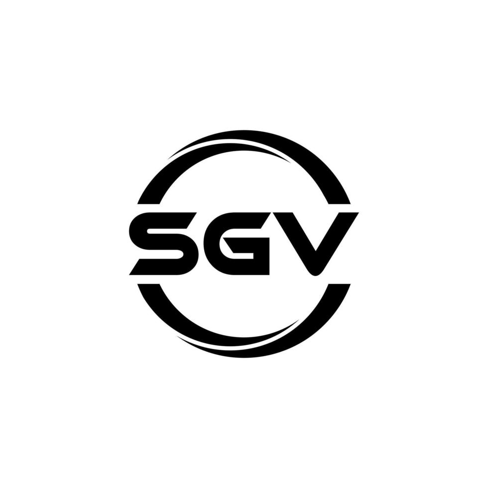 diseño de logotipo de letra sgv en ilustración. logotipo vectorial, diseños de caligrafía para logotipo, afiche, invitación, etc. vector