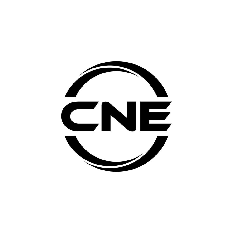 diseño del logotipo de la letra cne en la ilustración. logotipo vectorial, diseños de caligrafía para logotipo, afiche, invitación, etc. vector