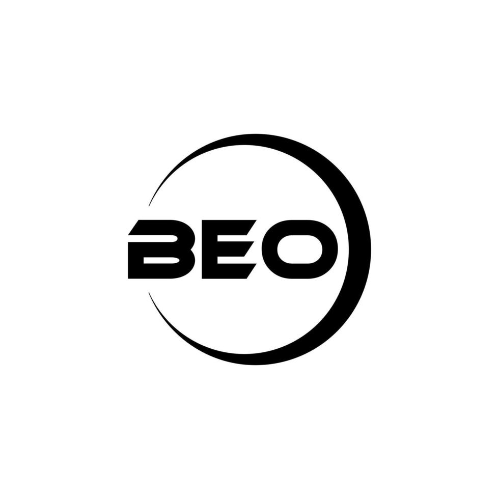 diseño del logotipo de la letra beo en la ilustración. logotipo vectorial, diseños de caligrafía para logotipo, afiche, invitación, etc. vector