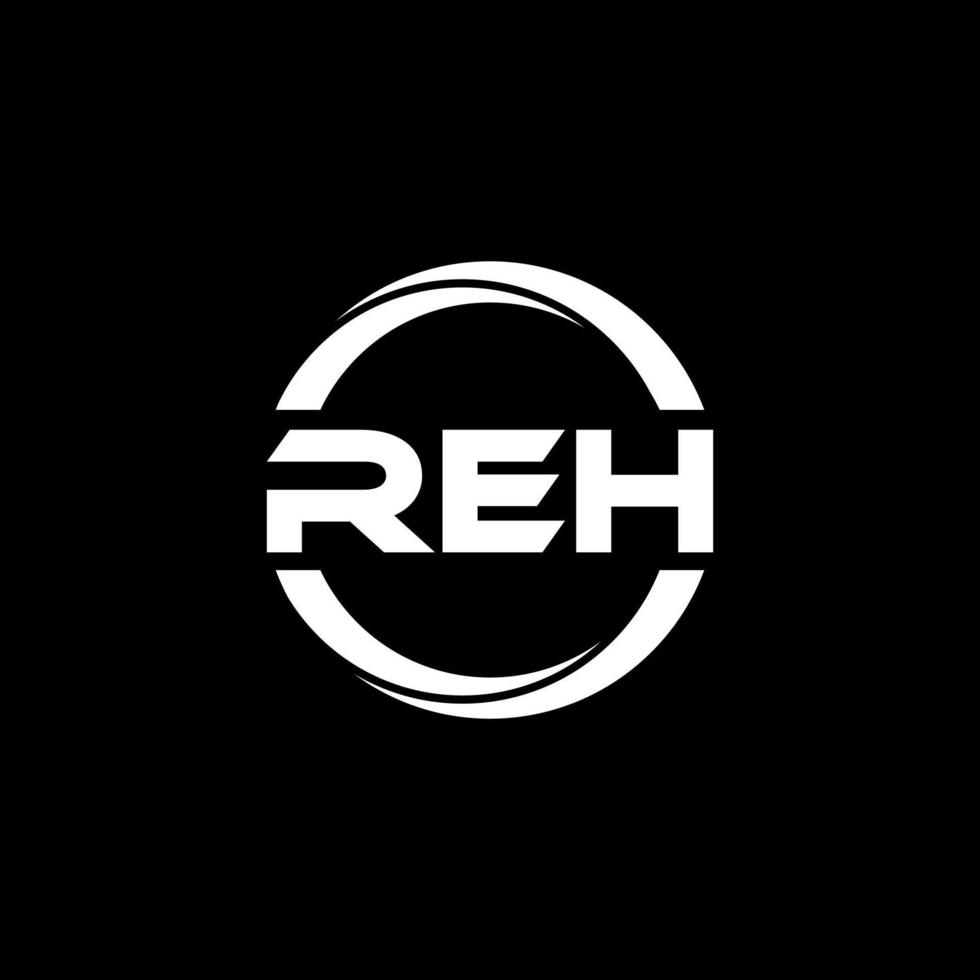 diseño del logotipo de la letra reh en la ilustración. logotipo vectorial, diseños de caligrafía para logotipo, afiche, invitación, etc. vector