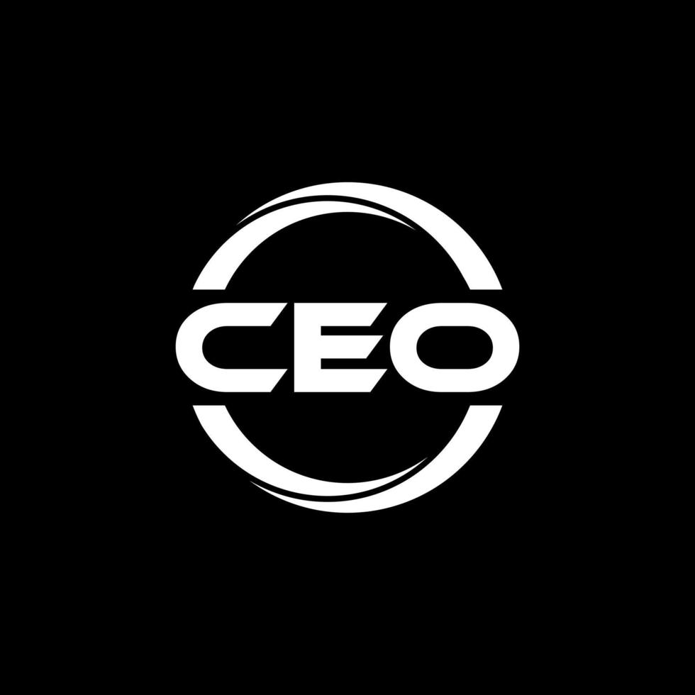 CEO letter logo design in illustration. Vector logo, calligraphy designs for logo, Poster, Invitation, etc.