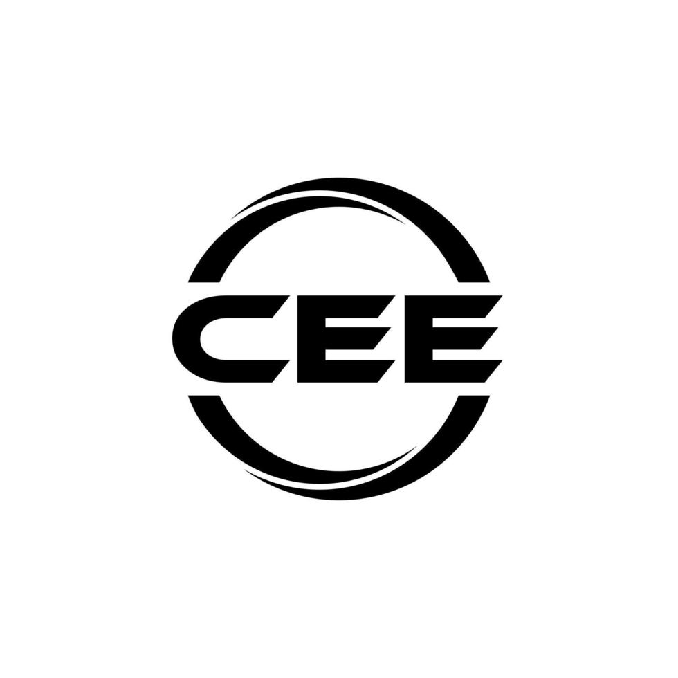 CEE letter logo design in illustration. Vector logo, calligraphy designs for logo, Poster, Invitation, etc.